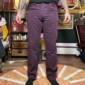 rag & bone Purple Slim Fit Chinos - Size 33 (True Fit / Non-Vanity)